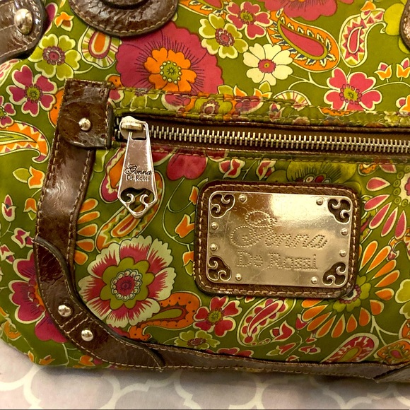 Jenna De Rossi Green Floral Shoulder Bag - Picture 6 of 11